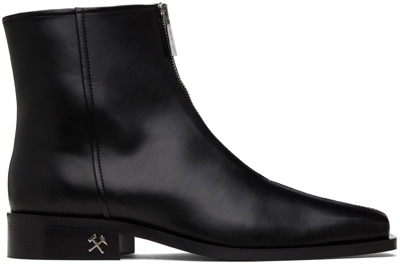 Gmbh Adem Ankle Leather Boots In Black Black