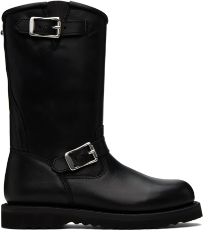 Our Legacy Black Corral Boots In Black Leather