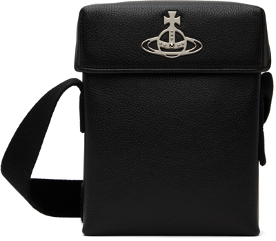 Vivienne Westwood Black Logo Messenger Bag