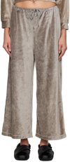 DOUBLET GRAY CRYSTAL-CUT LOUNGE PANTS