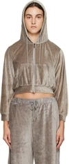 Doublet Gray Crystal-cut Jacket In Grey