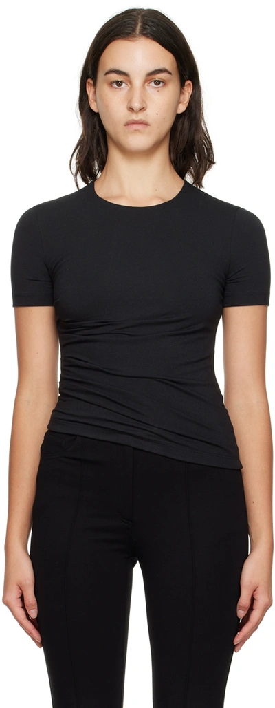 Helmut Lang Black Twisted T-shirt In Black - 001