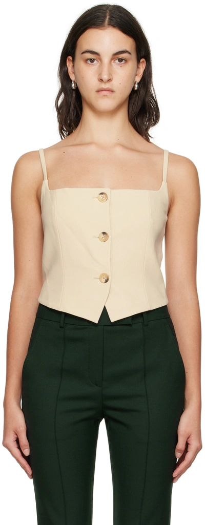 Helmut Lang Crop Blazer Top In Hazel