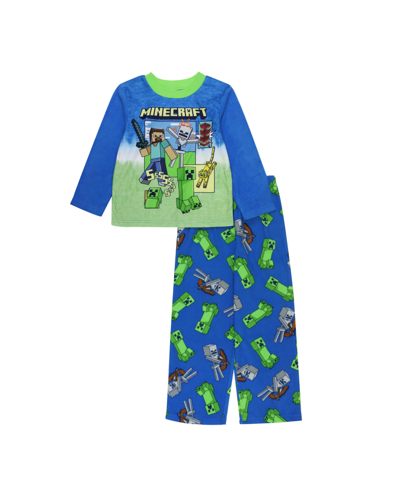 Minecraft Babies' Big Boys Pull Over Head T-shirt And Elastic Waist Pants, 2 Piece Set In Assorted