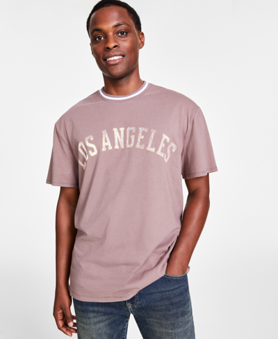 And Now This Men's Oversized-fit Graphic T-shirt, Created For Macy's In Washed Chestnut