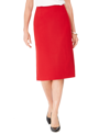 Kasper Women's Below-the-knee Stretch Pencil Skirt, Regular & Petite Sizes In Fire Red