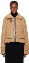 STAND STUDIO BROWN AUDREY FAUX-SHEARLING JACKET