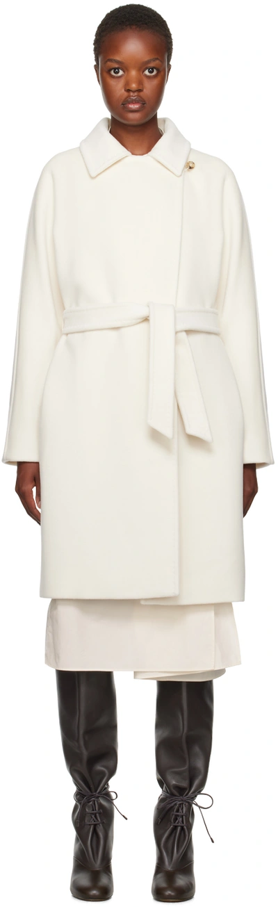 Max Mara 'estella' Virgin Wool And Cashmere Coat In 021 White