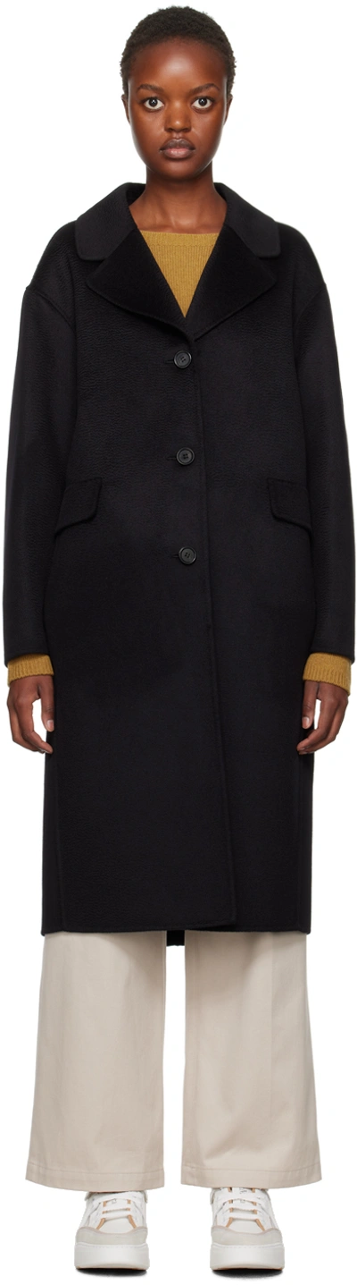 's Max Mara Black James Coat In 006 Black