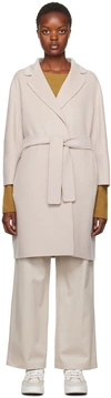 's Max Mara Messi Belted Virgin Wool Coat In 071 Ecru