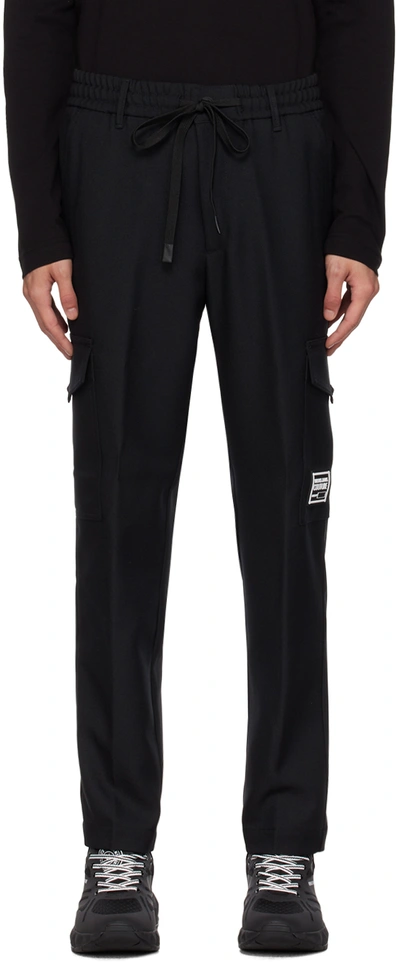 Versace Jeans Couture Technical Fabric Pants In Black