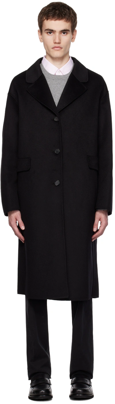 Max Mara Black James Coat In 006 Black
