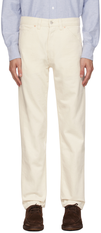 Drake's Off-white Five-pocket Jeans In 050 Ecru