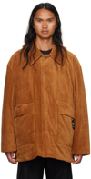 Wooyoungmi Orange Spread Collar Down Jacket In Orange 948o