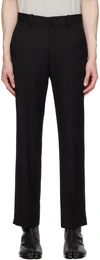 SOLID HOMME BLACK SLIT TROUSERS