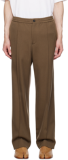 SOLID HOMME BEIGE PINCHED SEAMS TROUSERS