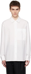 Solid Homme Logo-embroidered Cotton Shirt In 460w White