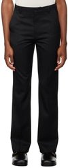 SYSTEM BLACK PLEATED TROUSERS