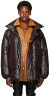 SYSTEM BROWN QUILTED DOWN JACKET