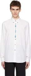 PS BY PAUL SMITH WHITE EMBROIDERED SHIRT