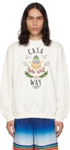 CASABLANCA WHITE 'CASA WAY' SWEATSHIRT