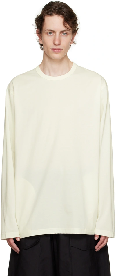 Y-3 Long-sleeved Cotton T-shirt In White
