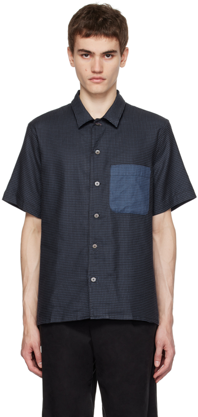 Ps By Paul Smith Polka Dot-print Cotton Shirt In Blue