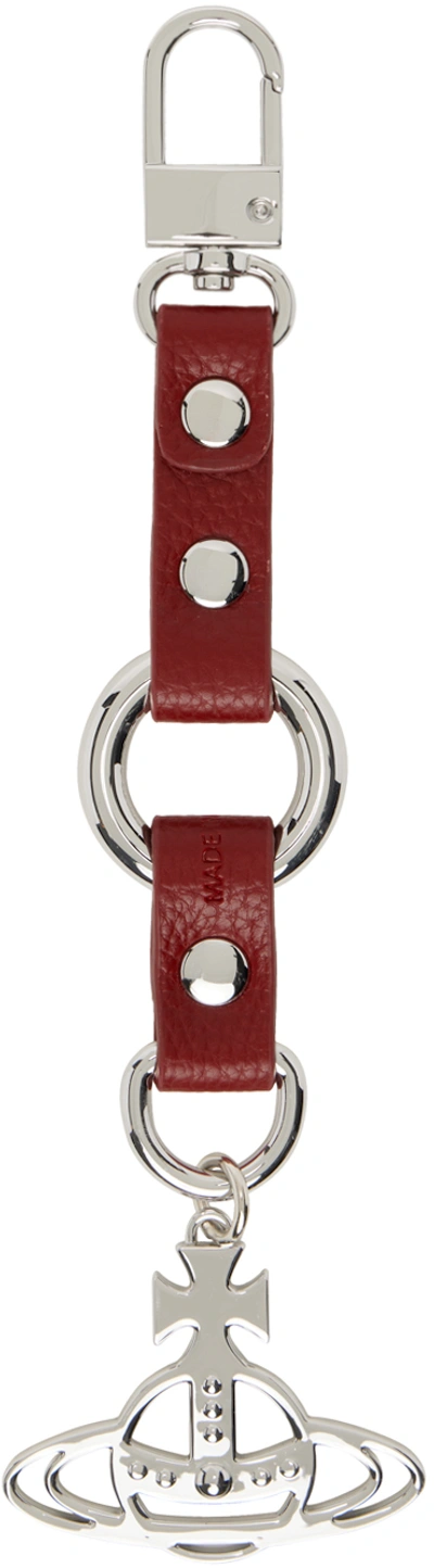 Vivienne Westwood Red Rivet Keychain In 233-s000d-h407pf