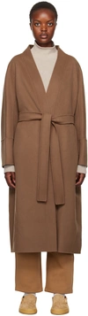 S Max Mara Brown Calla Coat In 095 Brown Bronze