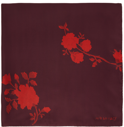 Our Legacy Red Printed Scarf In Red Half Tone Flower