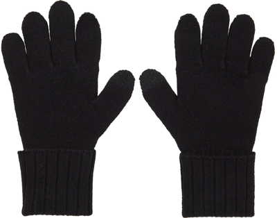 Kenzo Black  Paris Boke Flower Gloves In 99j - Medium Black