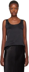 Max Mara Leisure Pan Stretch-silk Tank Top In 010 Black