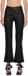 Frame Black 'le Crop' Jeans In Noco Noir Coated