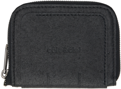 Côte And Ciel Black Zippered Wallet In Black 001