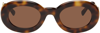 Jacquemus Round-frame Tortoiseshell Acetate Sunglasses In Brown