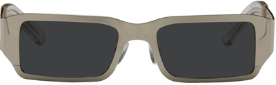 A Better Feeling Silver Pollux Sunglasses In Steel/black