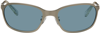 A Better Feeling Silver Paxis Sunglasses In Steel/cloud Blue