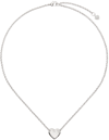 NUMBERING SILVER PUFFY HEART NECKLACE