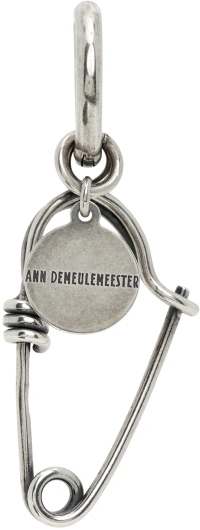 Ann Demeulemeester Silver Marlies Single Earring In 070 Silver