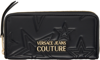 Versace Jeans Couture Black Quilted Wallet In E899 Black