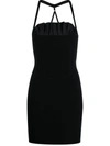 Jacquemus Black La Robe Maille Croissant Mini Dress In Black
