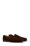 Khaite 20mm Alessio Suede Loafers In Coffee