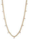 Zoë Chicco Women's Prong Diamonds 14k Yellow Gold & 0.48 Tcw Diamond Small Curb Chain Necklace In Gold/white