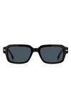 HUGO BOSS 53MM RECTANGULAR SUNGLASSES