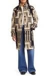 PENDLETON PENDLETON TIMBERLINE JACQUARD VIRGIN WOOL BLEND COAT