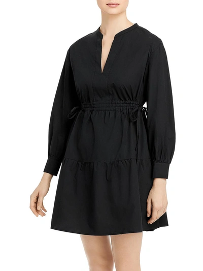Rails Ivy Womens Ruched Waist Short Mini Dress In Black