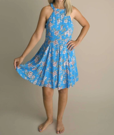 Loveriche Floral Sundress In Blue In Multi