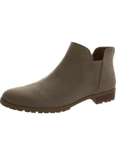 Dr. Scholl's Shoes Real Cute Womens Lugged Sole Cushioned Insole Chelsea Boots In Grey