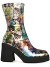 Steve Madden Klayton Womens Tall Zip Up Mid-calf Boots In Multi