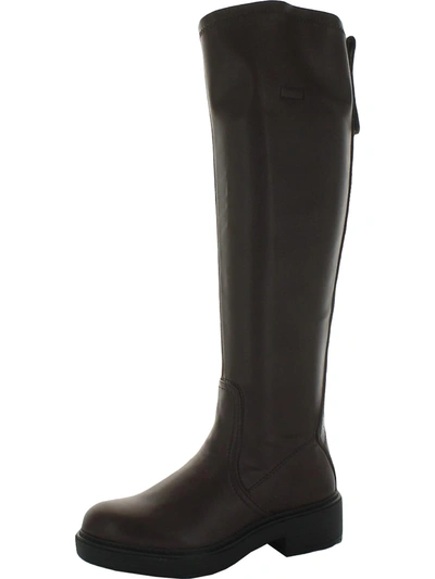 Franco Sarto Keaton Womens Faux Leather Block Heel Knee-high Boots In Black